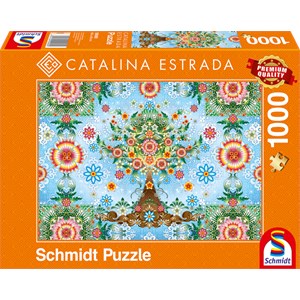 Schmidt Spiele (59589) - Catalina Estrada: "Farbenprächtiger Baum" - 1000 Teile Puzzle