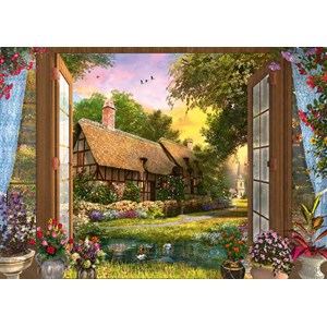 Schmidt Spiele (59591) - Dominic Davison: "Blick auf das Cottage" - 1000 Teile Puzzle