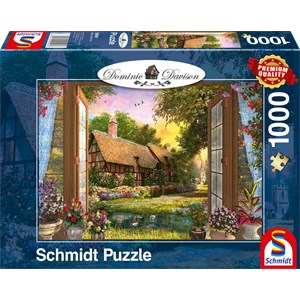 Schmidt Spiele (59591) - Dominic Davison: "Blick auf das Cottage" - 1000 Teile Puzzle