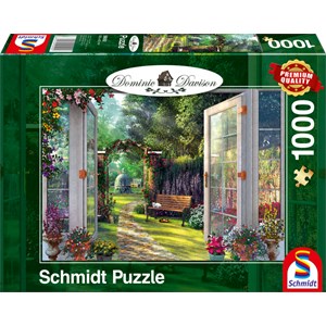 Schmidt Spiele (59592) - Dominic Davison: "Blick in den verwunschenen Garten" - 1000 Teile Puzzle