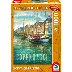 Schmidt Spiele (59583) - Patrick Reid O’Brien: "Kopenhagen" - 1000 Teile Puzzle