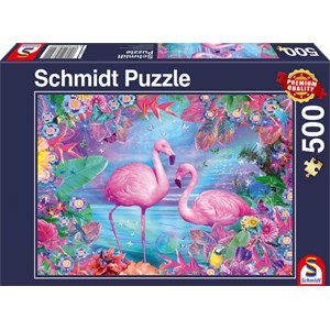 Schmidt Spiele (58342) - "Flamingos" - 500 Teile Puzzle