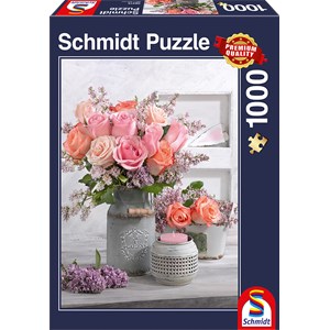 Schmidt Spiele (58314) - "Landhausstil und Rosen" - 1000 Teile Puzzle