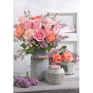 Schmidt Spiele (58314) - "Landhausstil und Rosen" - 1000 Teile Puzzle