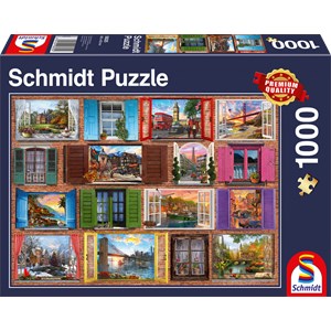 Schmidt Spiele (58325) - "Fenster auf!" - 1000 Teile Puzzle