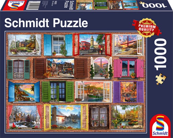 Schmidt Spiele (58325) - "Fenster auf!" - 1000 Teile Puzzle