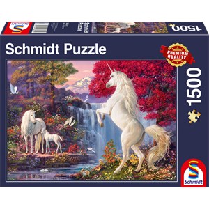 Schmidt Spiele (58312) - "Triumph der Einhörner" - 1500 Teile Puzzle