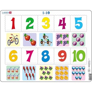 Larsen (AR3-2) - "Zahlen zuordnen" - 10 Teile Puzzle