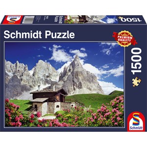 Schmidt Spiele (58323) - "Segantinihütte, Dolomiten" - 1500 Teile Puzzle
