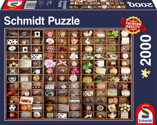 Schmidt Spiele (58326) - "Schätze im Setzkasten" - 2000 Teile Puzzle