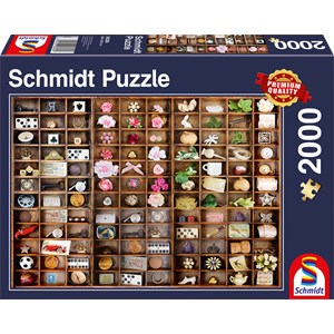 Schmidt Spiele (58326) - "Schätze im Setzkasten" - 2000 Teile Puzzle
