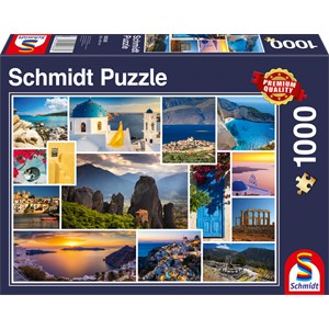Schmidt Spiele (58338EAN) - "Mach mal Urlaub in … Griechenland" - 1000 Teile Puzzle