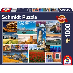 Schmidt Spiele (58339) - "Mach mal Urlaub in… Italien" - 1000 Teile Puzzle
