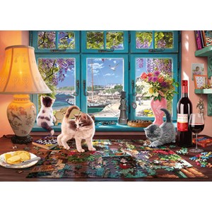 Schmidt Spiele (58344) - "Am Puzzle-Tisch" - 1000 Teile Puzzle