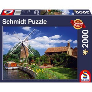Schmidt Spiele (58331) - "Unterwegs mit dem Hausboot" - 2000 Teile Puzzle
