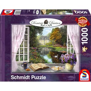 Schmidt Spiele (59590) - Dominic Davison: "Blick in den Schlossgarten" - 1000 Teile Puzzle