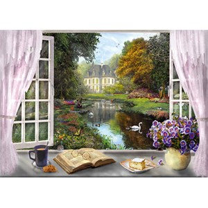 Schmidt Spiele (59590) - Dominic Davison: "Blick in den Schlossgarten" - 1000 Teile Puzzle