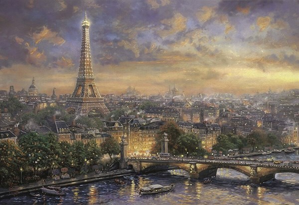 Schmidt Spiele (58470) - Thomas Kinkade: "Paris City of Love" - 1000 Teile Puzzle