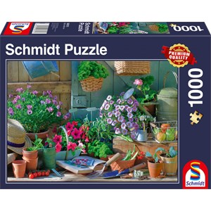 Schmidt Spiele (58313) - "Am Gartentisch" - 1000 Teile Puzzle