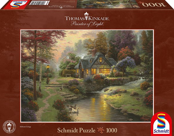 Schmidt Spiele (58464) - Thomas Kinkade: "Friedliche Abendstimmung" - 1000 Teile Puzzle