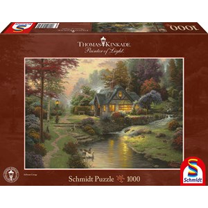 Schmidt Spiele (58464) - Thomas Kinkade: "Friedliche Abendstimmung" - 1000 Teile Puzzle