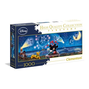 Clementoni (39449) - "Mickey und Minnie, Verliebter Abend" - 1000 Teile Puzzle