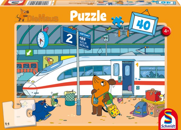 Schmidt Spiele (56092) - "Die Maus auf Reisen" - 40 Teile Puzzle