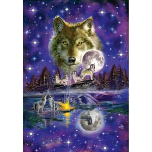 Schmidt Spiele (58233) - "Wolf im Mondlicht" - 1000 Teile Puzzle