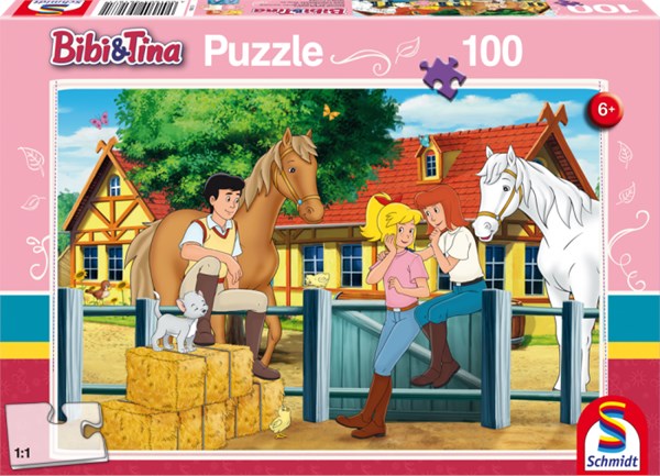 Schmidt Spiele (56187) - "Auf dem Martinshof" - 100 Teile Puzzle