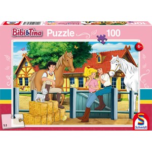 Schmidt Spiele (56187) - "Auf dem Martinshof" - 100 Teile Puzzle