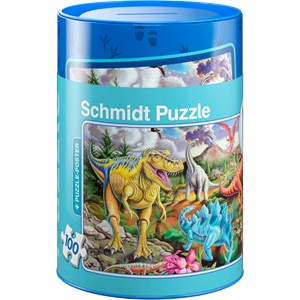 Schmidt Spiele (56916) - "Dinosaurier" - 100 Teile Puzzle