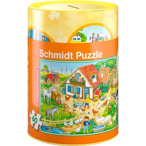 Schmidt Spiele (56917) - "Bauernhof" - 60 Teile Puzzle