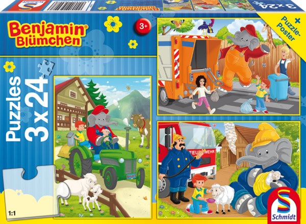 Schmidt Spiele (56207) - "In Aktion" - 24 Teile Puzzle