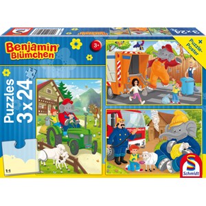 Schmidt Spiele (56207) - "In Aktion" - 24 Teile Puzzle