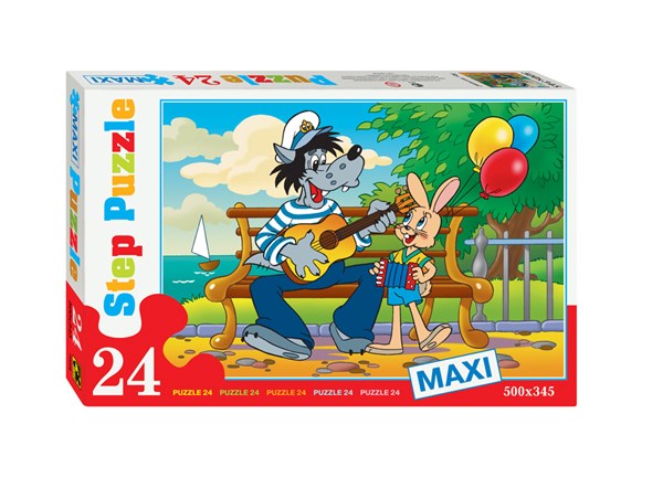 Step Puzzle (70002) - "Well, Just You Wait!" - 24 Teile Puzzle