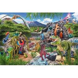 Schmidt Spiele (56192) - "Im Reich der Dinosaurier" - 100 Teile Puzzle