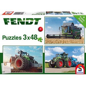 Schmidt Spiele (56221) - "Fendt 1050 Vario / 724 Vario / 6275L" - 48 Teile Puzzle