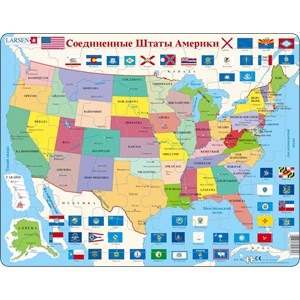 Larsen (K12-RU) - "United States of America" - 48 Teile Puzzle