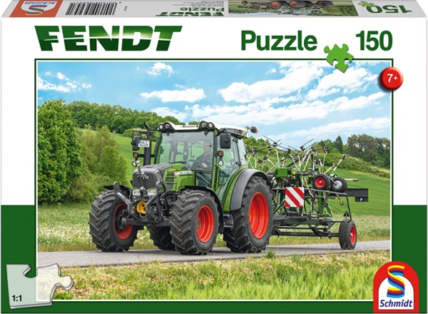 Schmidt Spiele (56257) - "Fendt 211 Vario mit Fendt Wender Twister" - 150 Teile Puzzle