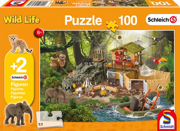Schmidt Spiele (56238) - "Forschungsstation Croco" - 100 Teile Puzzle