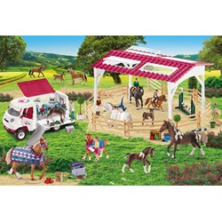 Schmidt Spiele (56240) - "Reitschule und Tierärztin" - 150 Teile Puzzle