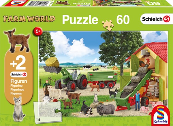 Schmidt Spiele (56241) - "Heueinfahrt auf dem Bauernhof" - 60 Teile Puzzle