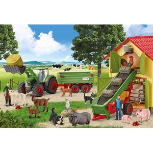 Schmidt Spiele (56241) - "Heueinfahrt auf dem Bauernhof" - 60 Teile Puzzle