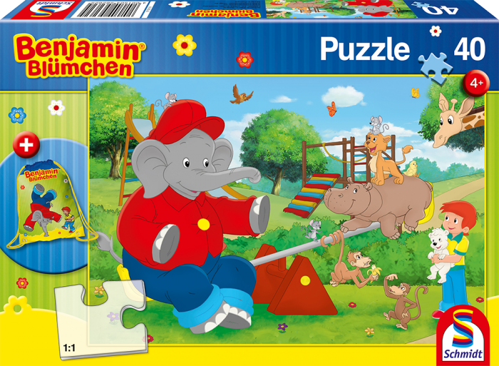 20 Teile Schmidt Spiele Kinder Puzzle Benjamin Blümchen Zooausflug 56049 