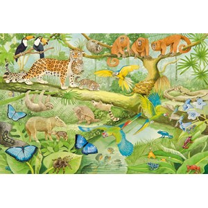 Schmidt Spiele (56250) - "Tiere im Regenwald" - 100 Teile Puzzle