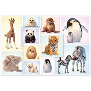 Schmidt Spiele (56270) - "Tierkinder der Wildnis" - 200 Teile Puzzle