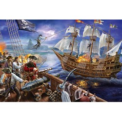 Schmidt Spiele (56252) - "Abenteuer mit den Piraten" - 150 Teile Puzzle