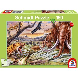 Schmidt Spiele (56251) - "Tiere der Eiszeit" - 150 Teile Puzzle