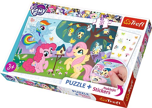 Trefl (75116) - "Ponies und der Vogelbaum" - 35 Teile Puzzle