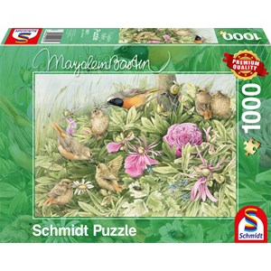 Schmidt Spiele (59571) - Marjolein Bastin: "Festmahl auf der Wiese" - 1000 Teile Puzzle